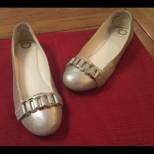Monet Gold Leather Metallic Ballet Flats EUC FIRM